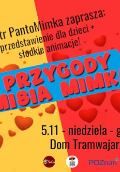 Baner promujący wydarzenie. Nazwa wydarzenia i zdjęcie artystki i dużego czarnego misia.. (foto: Sebastian Wengrzik)