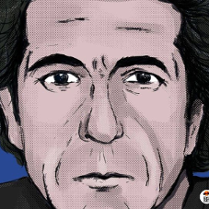 Baner promujący wydarzenie. Rysunek twarzy Cohena.