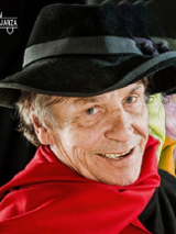 Baner promujący wydarzenie. Nazwa wydarzenia i zdjęcie artysty.