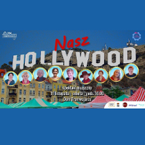 Baner promujący wydarzenie. Nazwa wydarzenia i zdjęcie artystów.