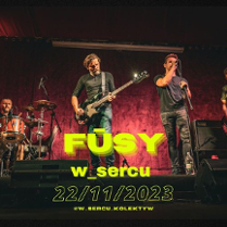 Baner promujący wydarzenie. Nazwa wydarzenia i zdjęcie artystów.