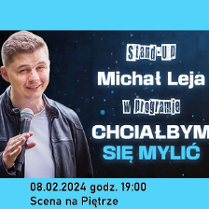 Baner promujący wydarzenie. Nazwa wydarzenia i zdjęcie artysty.