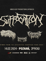 Baner promujący wydarzenie. Nazwy zespołów oraz data i miejsce wydarzenia.