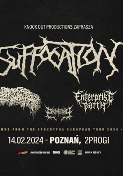 Baner promujący wydarzenie. Nazwy zespołów oraz data i miejsce wydarzenia.