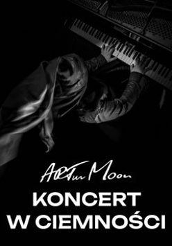 Baner promujący wydarzenie. Nazwa wydarzenia i zdjęcie pianisty przy fortepianie zrobione od góry.