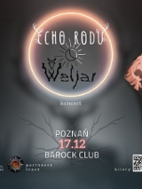 Baner promujący wydarzenie. Nazwa wydarzenia i zdjęcie artystów.