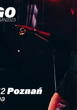 Baner promujący wydarzenie. Nazwa wydarzenia i zdjęcie artysty.