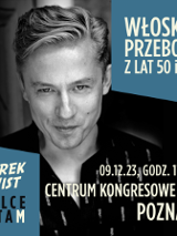 Baner promujący wydarzenie. Nazwa wydarzenia i zdjęcie artysty.