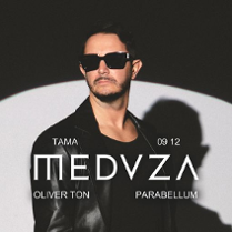 Baner promujący wydarzenie. Nazwa wydarzenia i zdjęcie artysty.