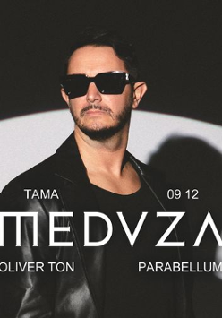 Baner promujący wydarzenie. Nazwa wydarzenia i zdjęcie artysty.