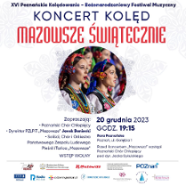 Baner promujący wydarzenie. Nazwa wydarzenia i zdjęcie artystów.