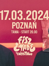 Baner promujący wydarzenie. Nazwa wydarzenia i zdjęcie artystów.