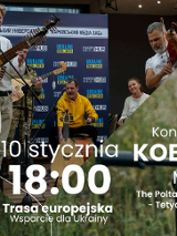 Baner promujący wydarzenie. Nazwa wydarzenia i zdjęcie artystów.