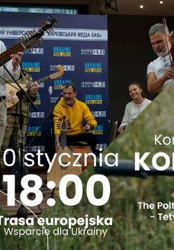 Baner promujący wydarzenie. Nazwa wydarzenia i zdjęcie artystów.