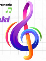 Baner promujący wydarzenie. Nazwa wydarzenia i data. Kolorowy klucz wiolinowy.