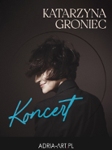 Baner promujący wydarzenie. Nazwa wydarzenia i zdjęcie artystki.