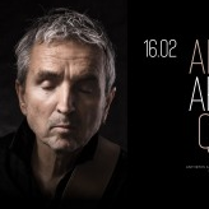 Baner promujący wydarzenie. Nazwa wydarzenia i zdjęcie artysty.