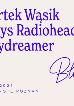 Baner promujący wydarzenie. Nazwa wydarzenia i zdjęcie artysty.