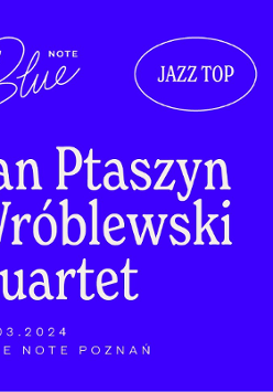 Baner promujący wydarzenie. Nazwa wydarzenia i zdjęcie artysty.