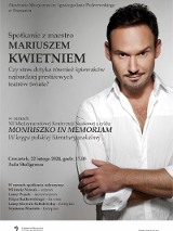 Baner promujący wydarzenie. Nazwa wydarzenia i zdjęcie artystki.