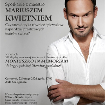 Baner promujący wydarzenie. Nazwa wydarzenia i zdjęcie artystki.