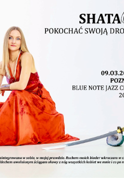 Baner promujący wydarzenie. Nazwa wydarzenia i zdjęcie artystki.