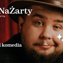 Baner promujący wydarzenie. Nazwa wydarzenia i zdjęcie artysty.