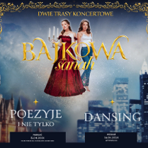 Baner promujący wydarzenie. Nazwa wydarzenia i zdjęcie artystki.