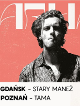 Baner promujący wydarzenie. Nazwa wydarzenia i zdjęcie artysty.