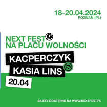 Baner promujący wydarzenie. Nazwa wydarzenia i zdjęcie artystów.