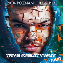 Baner promujący wydarzenie. Nazwa wydarzenia i zdjęcie artysty.