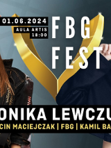 Baner promujący wydarzenie. Nazwa wydarzenia i zdjęcie artystów.