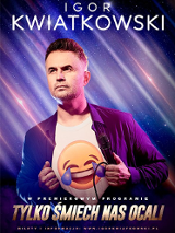 Baner promujący wydarzenie. Nazwa wydarzenia i zdjęcie artysty.