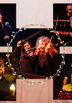 Baner promujący wydarzenie. Nazwa wydarzenia i zdjęcie artystów.