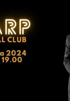 Baner promujący wydarzenie. Nazwa wydarzenia i zdjęcie artysty.