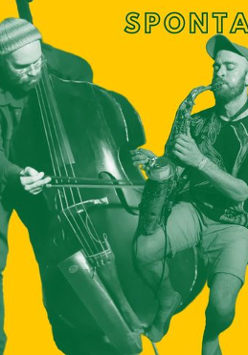 Baner promujący wydarzenie. Nazwa wydarzenia i zdjęcie artystów.