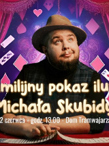 Baner promujący wydarzenie. Nazwa wydarzenia i zdjęcie artysty.