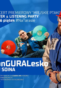 Baner promujący wydarzenie. Nazwa wydarzenia i zdjęcie artystów.