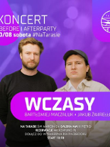 Baner promujący wydarzenie. Nazwa wydarzenia i zdjęcie artystów.