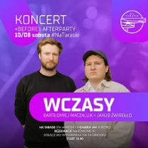 Baner promujący wydarzenie. Nazwa wydarzenia i zdjęcie artystów.