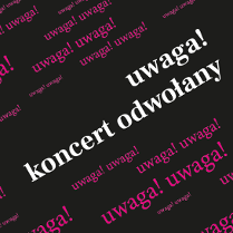 Baner promujący wydarzenie. Nazwa wydarzenia i zdjęcie artystów.