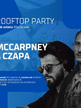 Baner promujący wydarzenie. Nazwa wydarzenia i zdjęcie artystów.