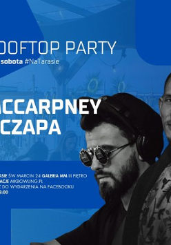 Baner promujący wydarzenie. Nazwa wydarzenia i zdjęcie artystów.