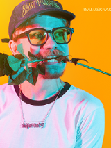 Baner promujący wydarzenie. Nazwa wydarzenia, data i zdjęcie Artysty.