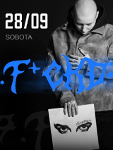 Baner promujący wydarzenie. Nazwa wydarzenia i zdjęcie artysty.