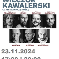 Baner promujący wydarzenie. Nazwa wydarzenia, data i zdjęcie Artystów.