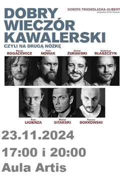 Baner promujący wydarzenie. Nazwa wydarzenia, data i zdjęcie Artystów.