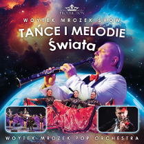 Baner promujący wydarzenie. Nazwa wydarzenia i zdjęcie artysty.