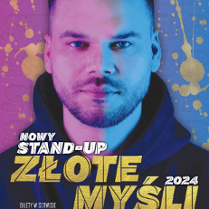 Baner promujący wydarzenie. Nazwa wydarzenia i zdjęcie artysty.