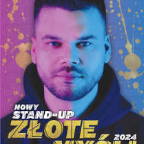 Baner promujący wydarzenie. Nazwa wydarzenia i zdjęcie artysty.